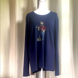 Lucky Brand Navy Blue Sleepwear Top Long Sleeve Size X-Large